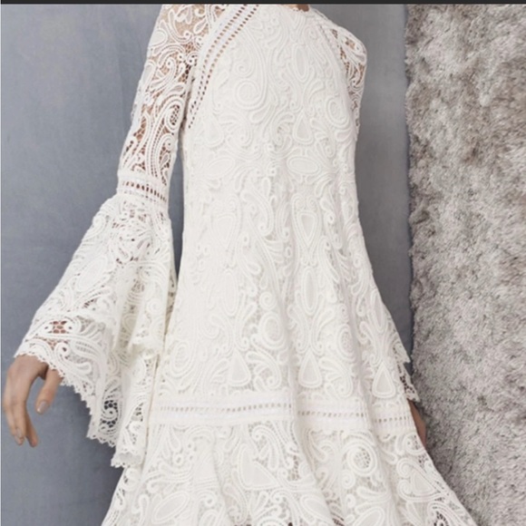 ALEXIS Short, Lace, Bell Sleeve Dress - Picture 3 of 4